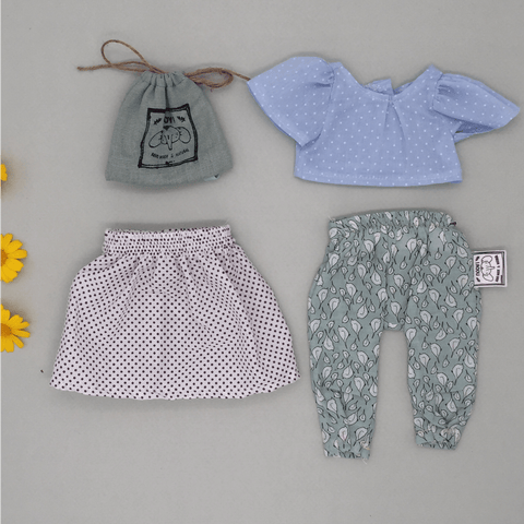 A pack of 3 clothes from existing stock, for example, a skirt