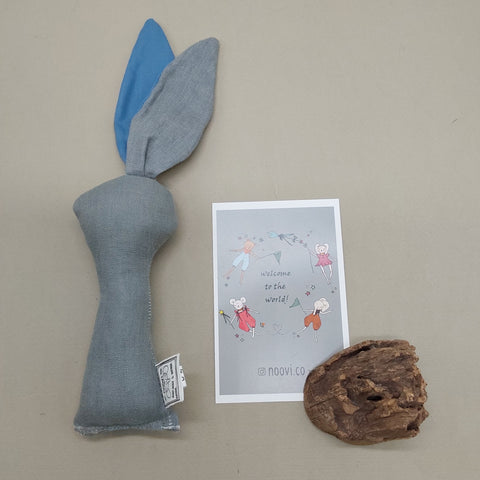 Rattle bunny - blue