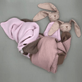 Bunny head blanket - baby pink Medium