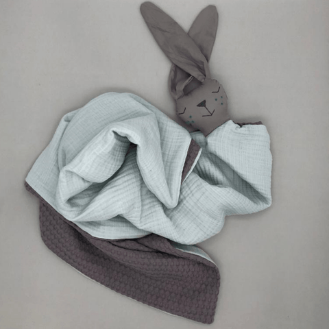 שמיכה ראש ארנבת-מנטה / אפור Medium