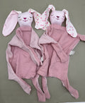 Blankets - floral pink bunny tie