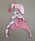 Blankets - pink flower bunny tie