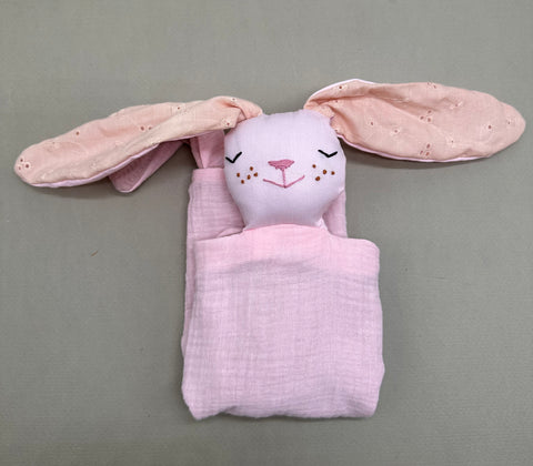 My blankets - tie / pink bunny