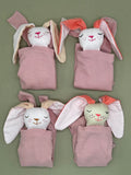 Blankets - pink bunny tie